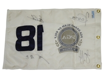 Cabrera, Glover, Cink & Yang Signed 2009 PGA Grand Slam of Golf Flag JSA ALOA