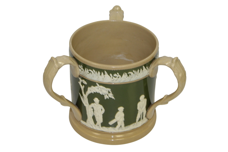 Copeland Spode Relief Decorated Three Handled Mug - Numbered & Stamped