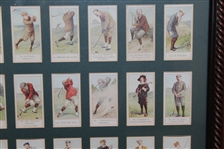 1900 Copes Bros & Co. Tobacco Cards Produced in London Framed Presentation  - Set of 50 