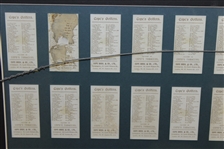 1900 Copes Bros & Co. Tobacco Cards Produced in London Framed Presentation  - Set of 50 