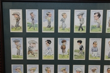 (1931) Churchman Cigarettes Prominent Golfers Framed Presentation - Set of 50