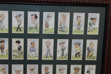 (1931) Churchman Cigarettes Prominent Golfers Framed Presentation - Set of 50