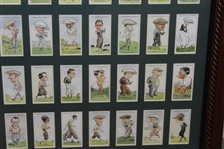 (1931) Churchman Cigarettes Prominent Golfers Framed Presentation - Set of 50