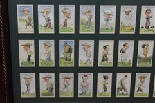 (1931) Churchman Cigarettes Prominent Golfers Framed Presentation - Set of 50