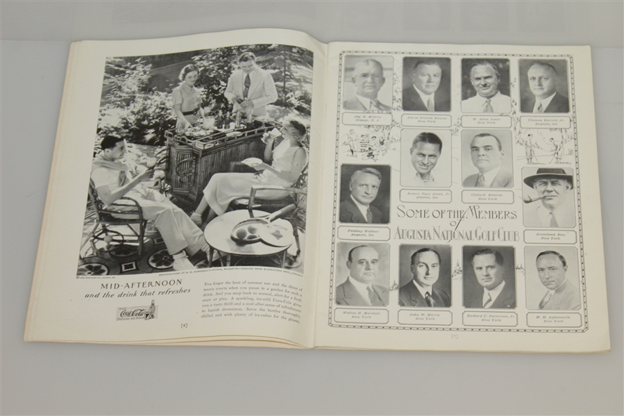 1934 Augusta National First Annual Invitation (Masters) Tournament Program - Excellent Condition