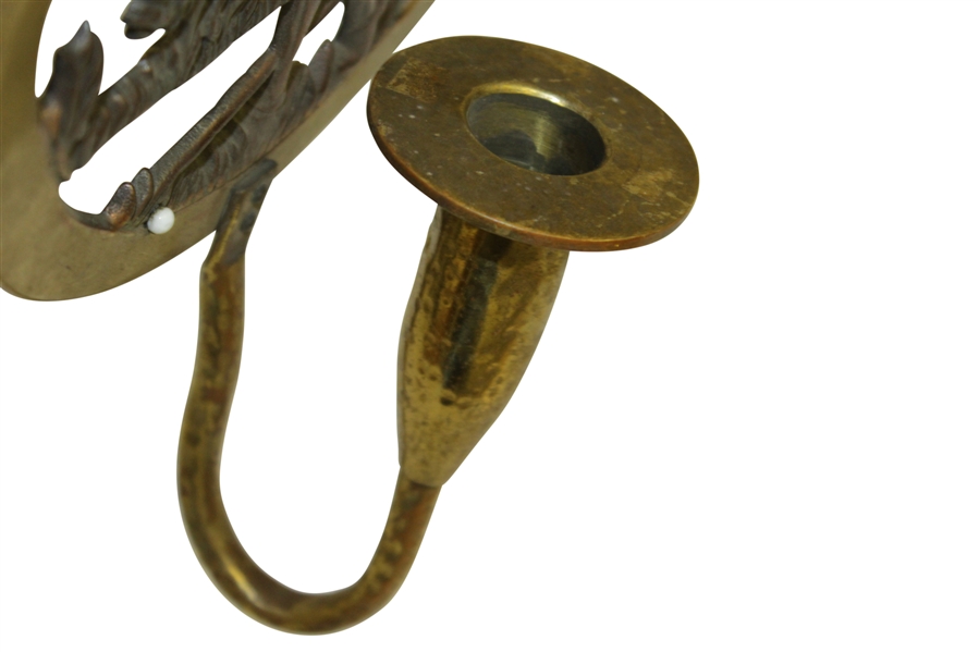 Antique 1920's Golfer Brass Wall Candle Sconce - Stamped D & CO.