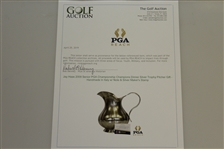 Jay Haas 2009 Senior PGA Championship Champions Dinner Silver Trophy Pitcher Gift - Handmade In Italy w/ Note & Silver Maker's Stamp