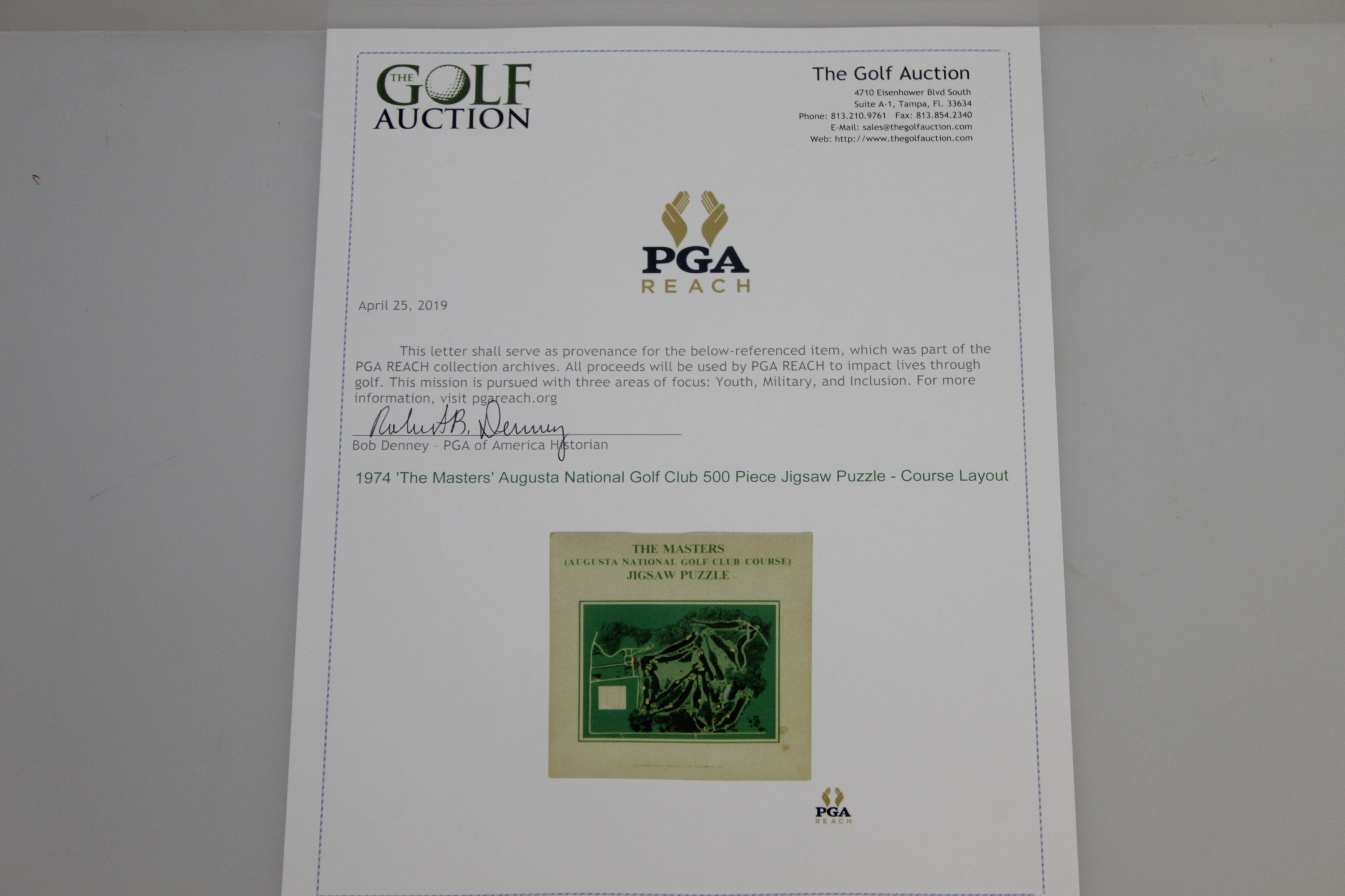 Lot Detail - 1974 'The Masters' Augusta National Golf Club 500 Piece ...