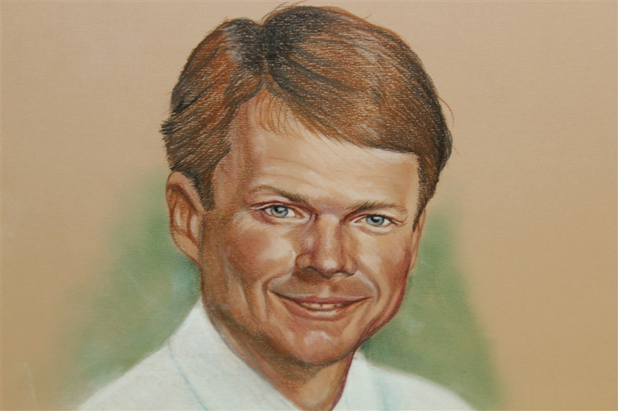 Tom Watson Ryder Cup Captain Pastel Drawing Signed by Artist M. Mullins
