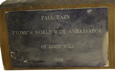 Paul Haun Etonic's World Wide Ambassador of Good Will Award - Wooden Figurine
