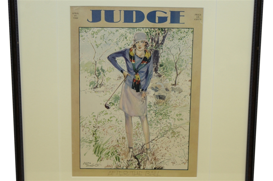 1929 Judge Lady Golfer Magazine Framed - April 27th