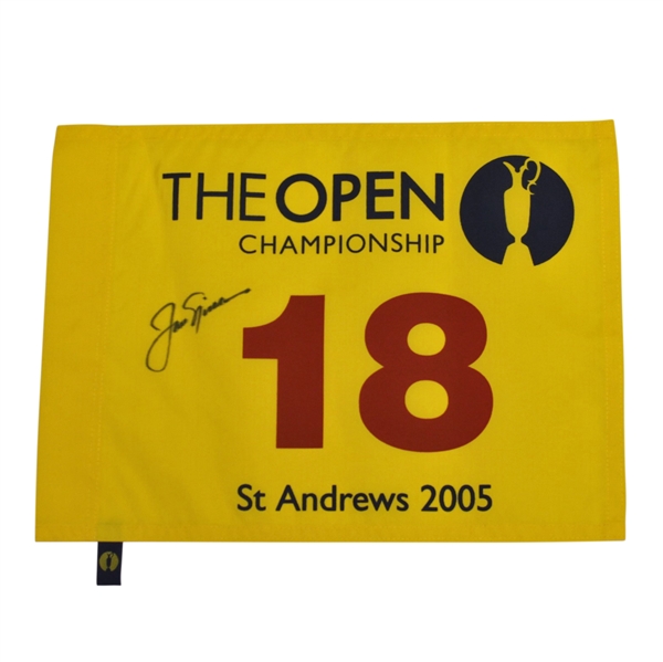 Jack Nicklaus Signed 2005 Open Championship at St. Andrews Flag JSA ALOA