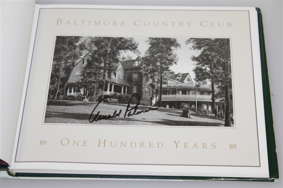 Arnold Palmer Signed Baltimore Country Club 'One Hundred Years' Book - 1998 JSA ALOA