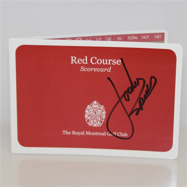 Jordan Spieth Signed The Royal Montreal Golf Club Scorecard JSA ALOA