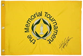 Hideki Matsuyama Signed The Memorial Tournament Flag JSA ALOA