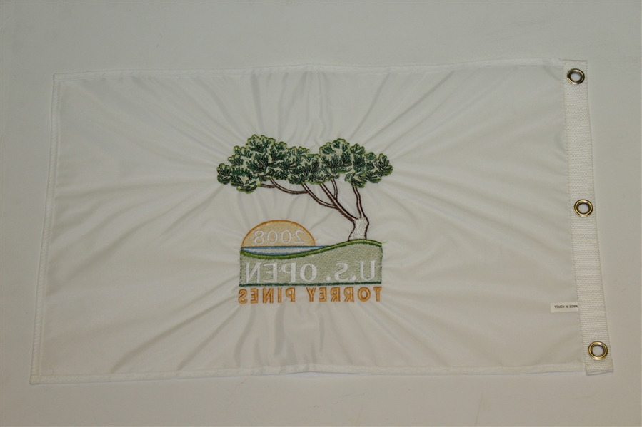 2008 US Open at Torrey Pines Embroidered Flag - Tiger's 14th Major