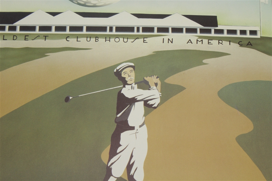 1986 US Open at Shinnecock Hills Poster by Artist Byron Huff - Black Version