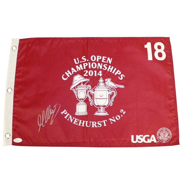 Martin Kaymer Signed 2014 US Open at Pinehurst No. 2 Flag JSA #L57679
