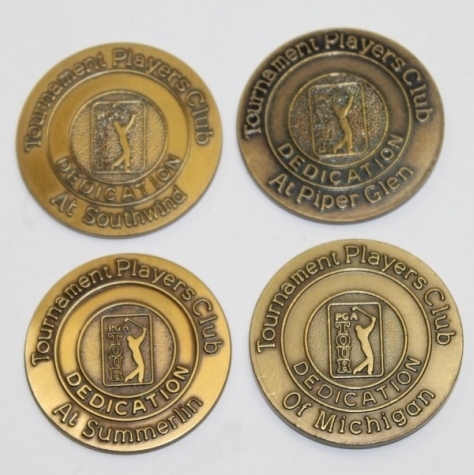 Lot of Ten TPC Opening Day Dedication Medals - 1983-1992