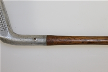 Vintage Hickory Shaft Mallet Putter w/Beveled Crown, Neck Joint, & “RM” Stamping