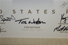 2014 Ryder Cup Team Signed Canvas by T. Watson, Spieth, Mickelson, Fowler, Reed Etc. FULL JSA #Z91304