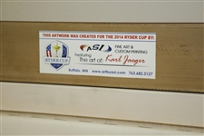 2014 Ryder Cup Team Signed Canvas by T. Watson, Spieth, Mickelson, Fowler, Reed Etc. FULL JSA #Z91304