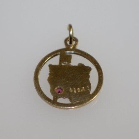 Augusta National Long Term Employee Service Pin - Logo with Ruby