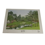 Augusta National Hole 16 Print w/ Robert Trent Jones Signature by Bill Waugh - Artist Proof #16