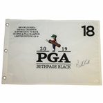 Brooks Koepka Signed Ltd Ed 2019 PGA at Bethpage Black Embroidered Flag JSA #Z91272
