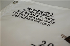 Brooks Koepka Signed Ltd Ed 2019 PGA at Bethpage Black Embroidered Flag JSA #Z91272