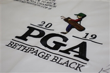 Brooks Koepka Signed Ltd Ed 2019 PGA at Bethpage Black Embroidered Flag JSA #Z91272