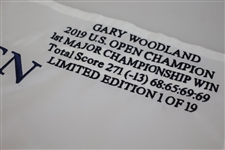 Gary Woodland Signed Ltd Ed 2019 US Open at Pebble Beach Embroidered Flag JSA #DD62516