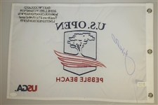 Gary Woodland Signed Ltd Ed 2019 US Open at Pebble Beach Embroidered Flag JSA #DD62516