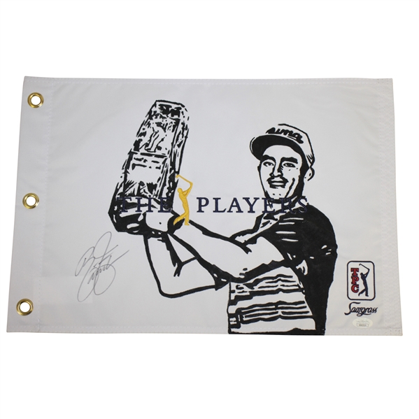 Rickie Fowler Signed Custom Hand Painted Players Embroidered Flag JSA #DD26516