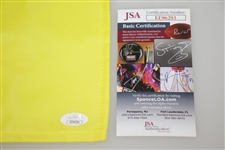 Nick Faldo Signed 2011 Masters Embroidered Flag with Years Won Notation JSA #EE96293