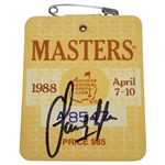 Sandy Lyle Signed 1988 Masters Tournament Badge #A8547 JSA #EE96310
