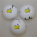 Charl Schwartzel, Sam Saunders, & Brandt Snedeker Signed Masters Logo Golf Balls JSA Certifications