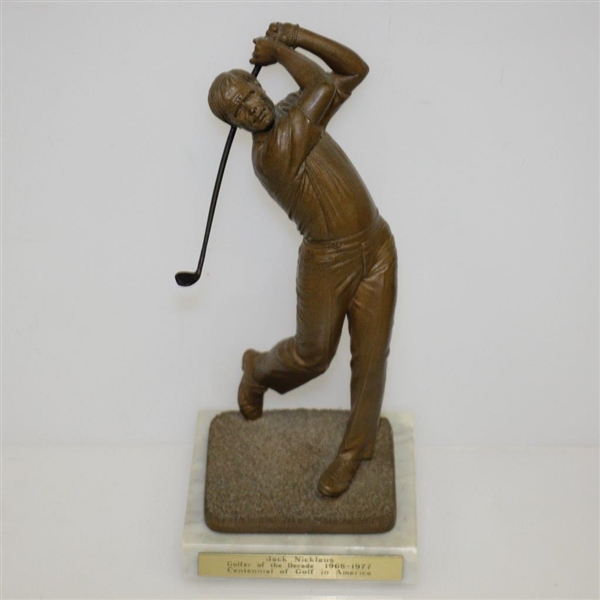 Jack Nicklaus Golfer of the Decade 1968-1977 Statue with Certificate