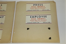 1942 Hale America National (US Open?) Member, Contestant, Press, Employee, & Official Parking Passes