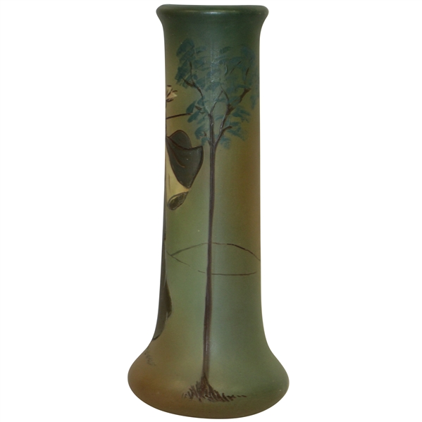 Weller Dickensware Vase - Female Golfer - 10 Tall