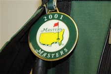 Masters Tournament Green Stand Bag with 2001 Bag Tag - Good Condition
