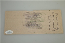 Sam Snead Signed 1952 Personal Check to Fred Corcoran JSA #EE96334