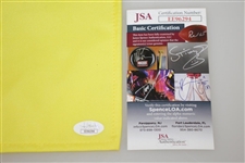 Gary Player Signed 2014 Masters Embroidered Flag JSA #EE96294