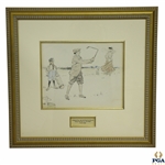 Keep Your Eye on the Ball Original Pen, Ink And Pastel On Board - Circa 1900