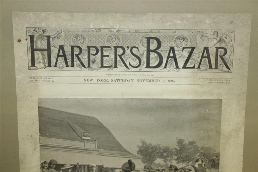 1894 Harper's Bazar Publication Featuring AB Frost's Depiction of Lady Golfer on Cover