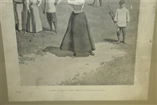 1894 Harper's Bazar Publication Featuring AB Frost's Depiction of Lady Golfer on Cover