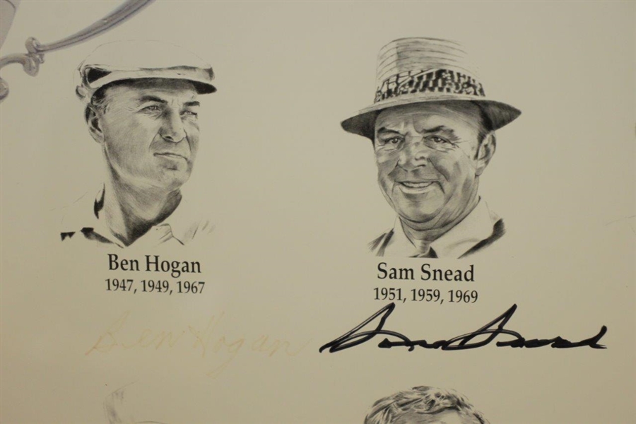 1995 US Ryder Captains Signed by Hogan, Palmer, Nicklaus & Others Poster - Only 38 Produced JSA ALOA