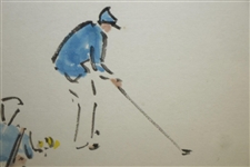 'The First Shot of the Year' Watercolor 