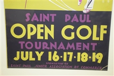 1937 St Paul Open Broadside From Sam Snead's 4th Win - Vibrant Colors