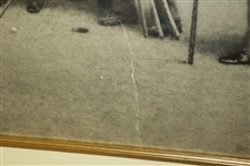 Circa 1899 JC Dellman Original Stone Litho of Links Golf Scene